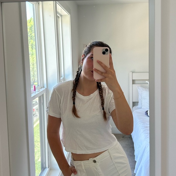 white glassons cropped tee - Picture 2 of 3